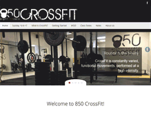 Tablet Screenshot of 850crossfit.com